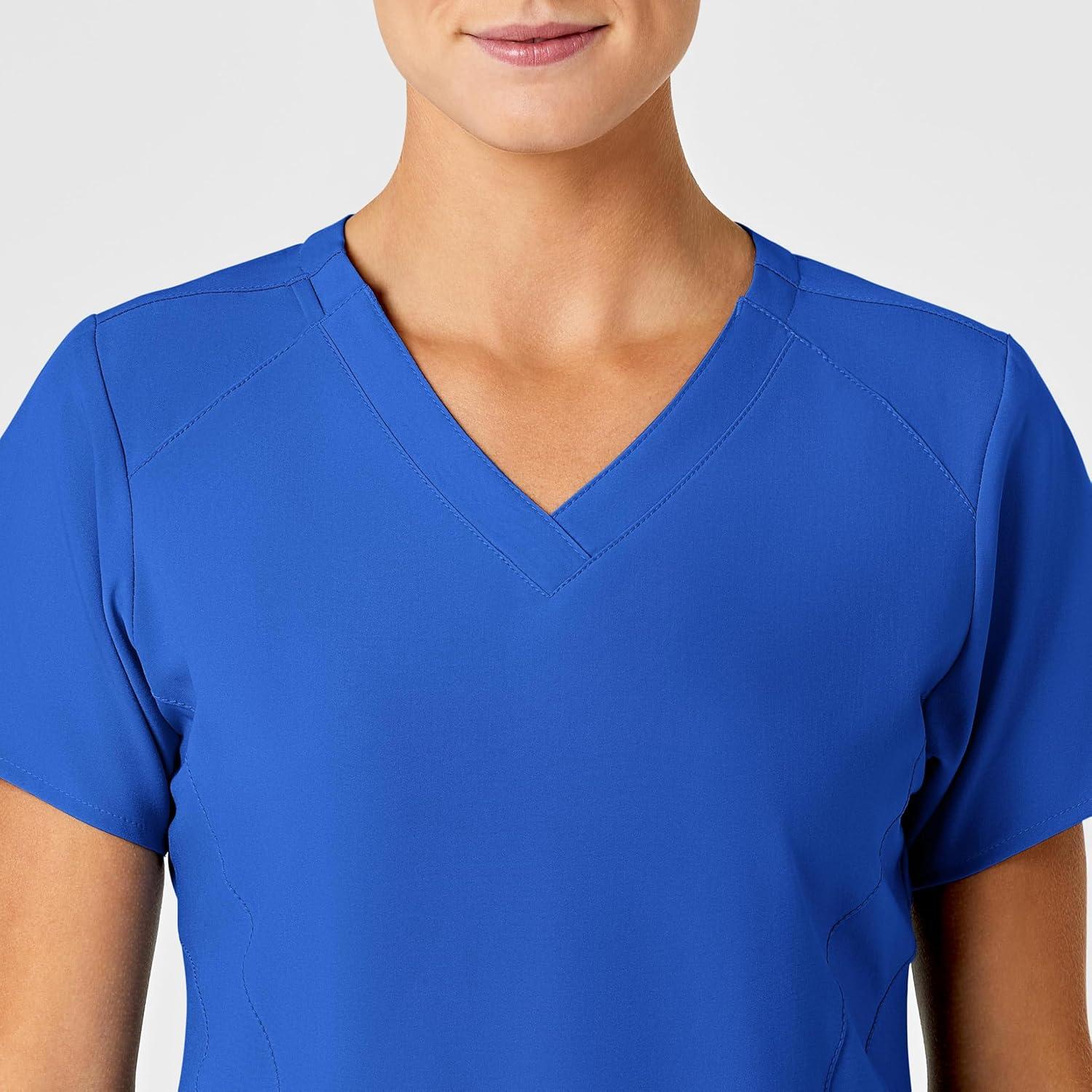 imageWink Womens Womens Stylized VNeck Scrub TopRoyal