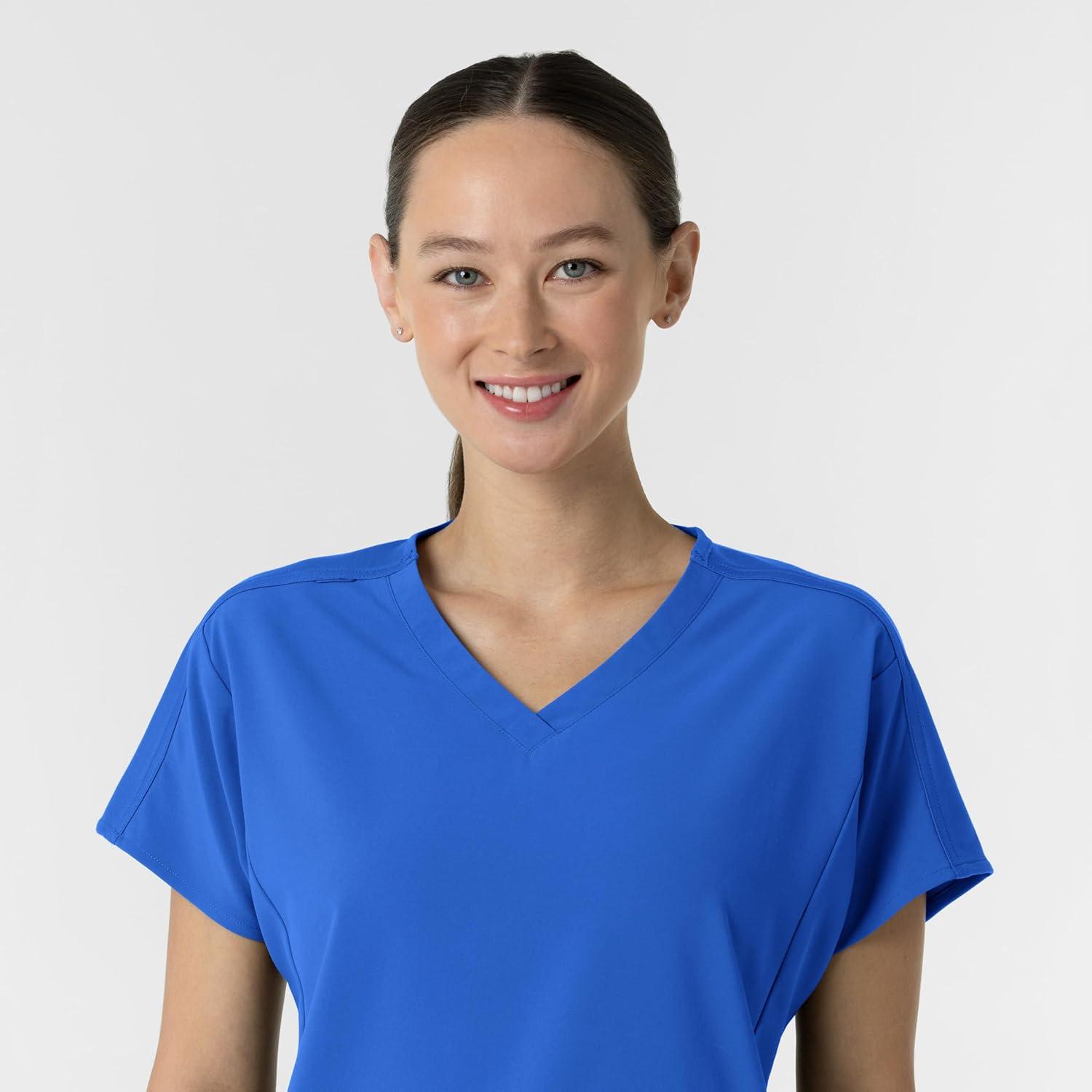 imageWink Womens Womens VNeck Tunic Scrub TopRoyal