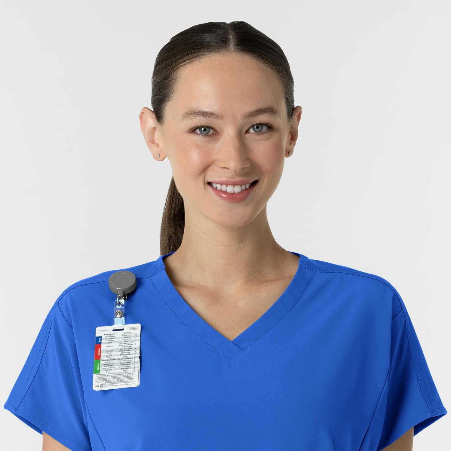 imageWink Womens Womens VNeck Tunic Scrub TopRoyal