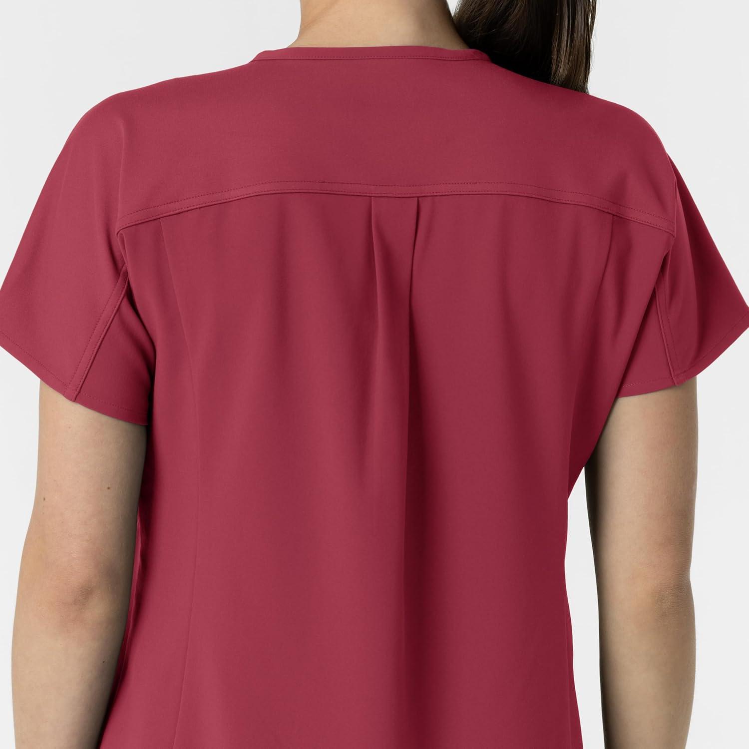 imageWink Womens Womens VNeck Tunic Scrub TopRuby