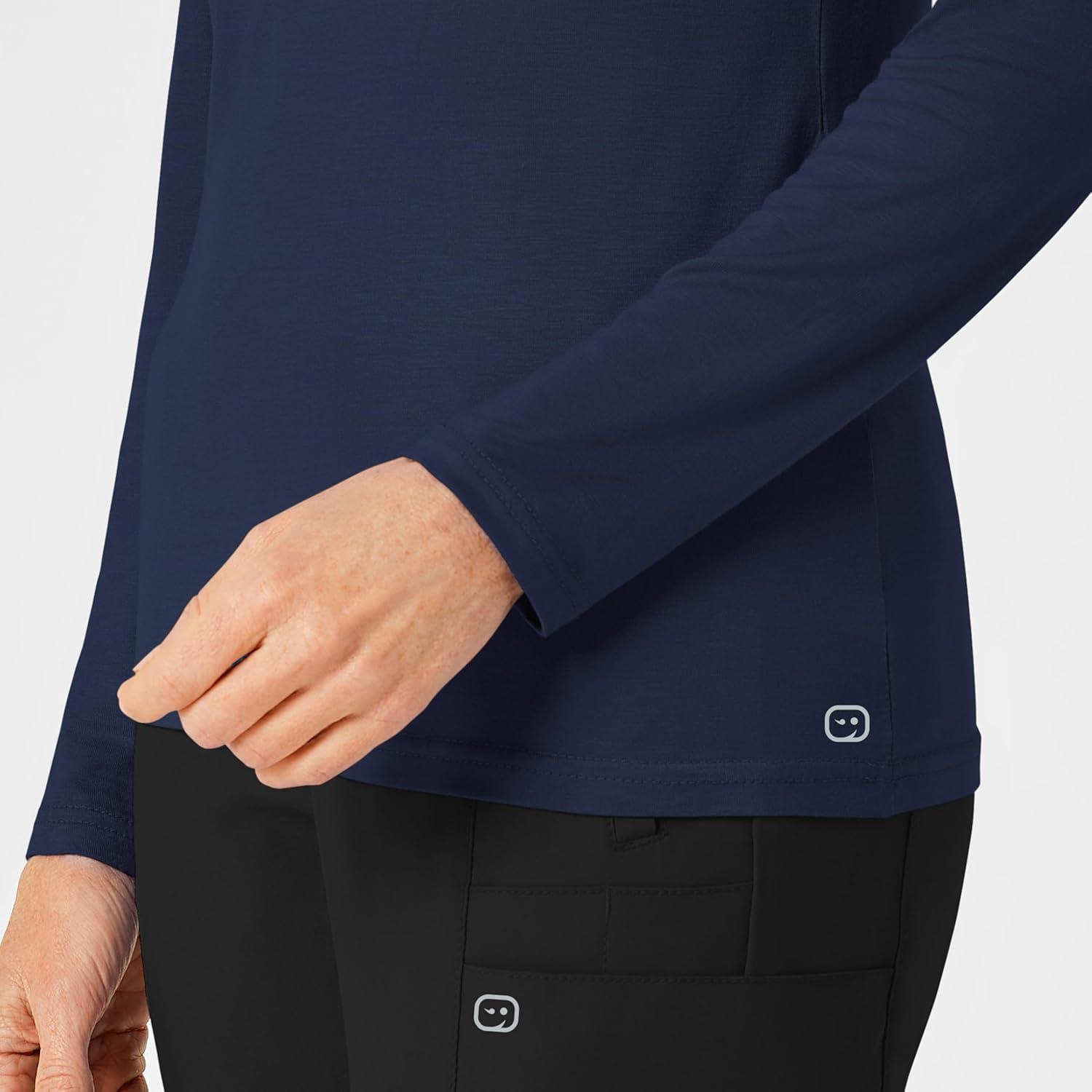 imageWonderWink Womens Silky Long Sleeve TeeNavy