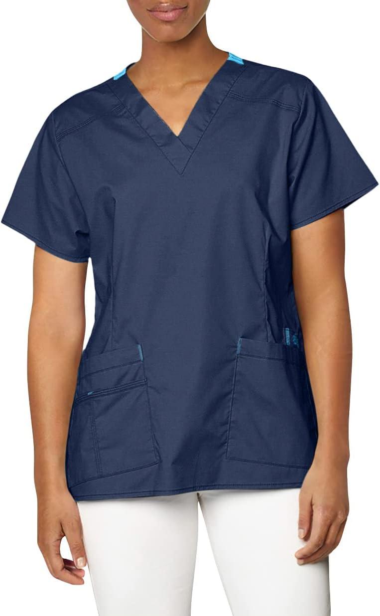imageWonderWink Womens Wonderflex Verity Scrub Top Navy Medium