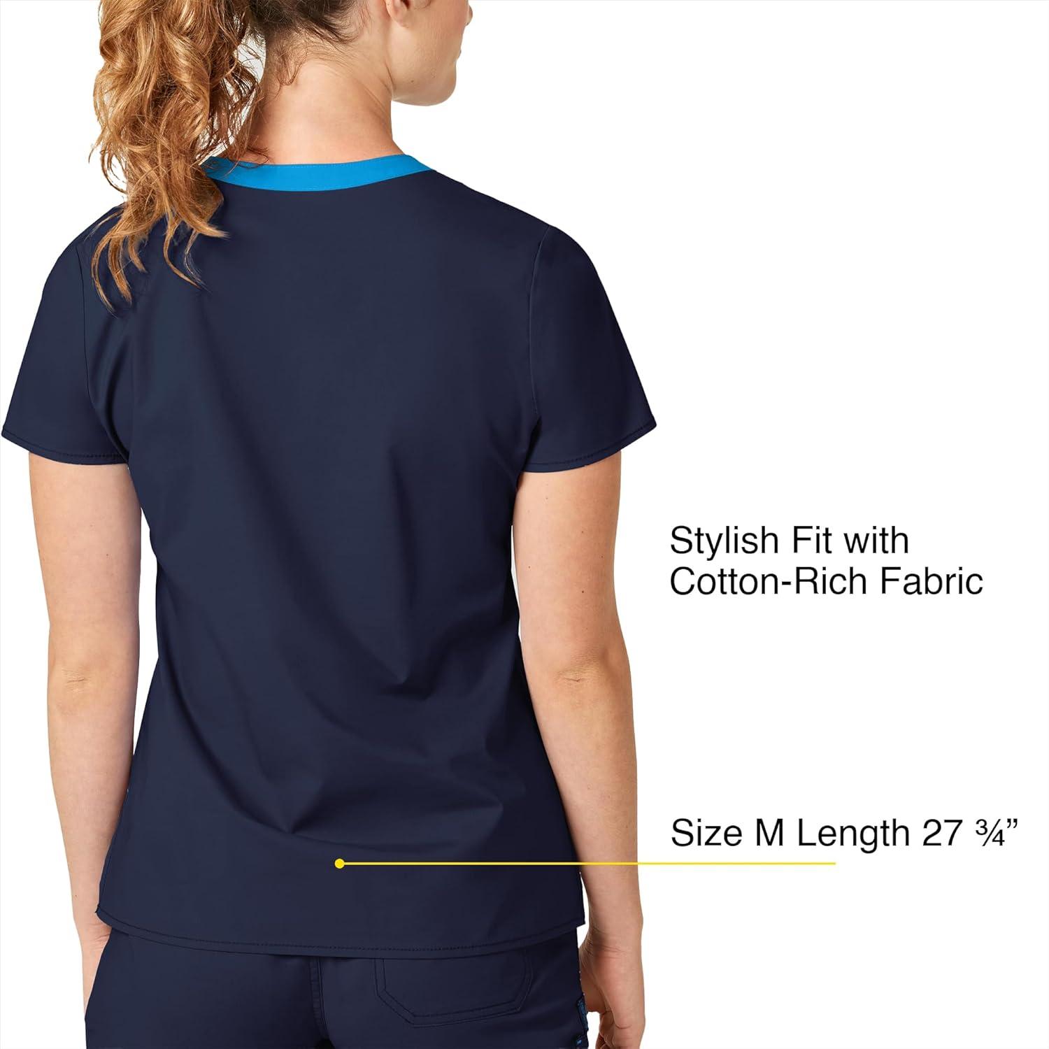 imageWonderWink Womens Wonderflex Verity Scrub Top Navy XSmall