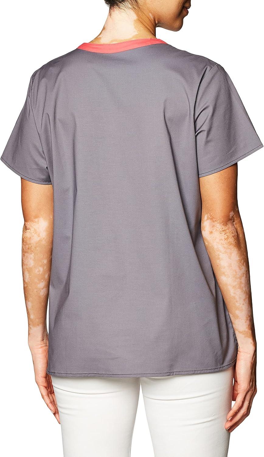 imageWonderWink Womens Wonderflex Verity Scrub Top Pewter Medium