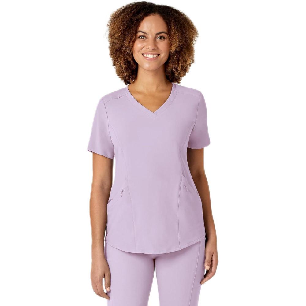 imageWINK Womens Scrub TopPastel Lilac