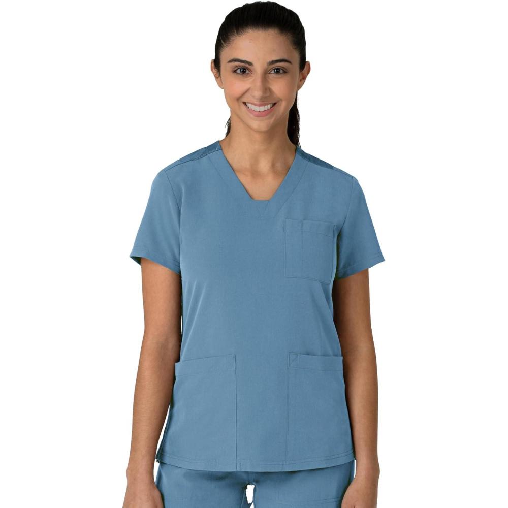 imageWink Nova Womens FlexnReach VNeck Scrub Top  Pacific Blue M