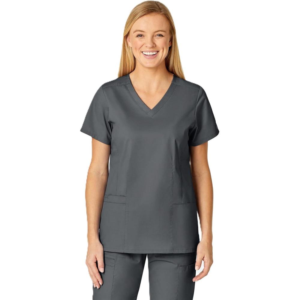 imageWink Womens Womens Shaped VNeck TopPewter