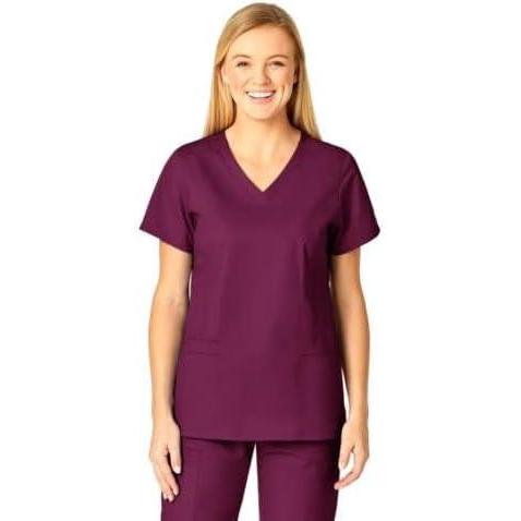 imageWink Womens Womens Shaped VNeck TopWine
