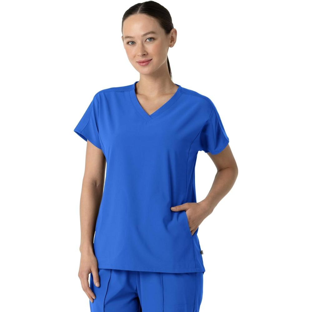 imageWink Womens Womens VNeck Tunic Scrub TopRoyal