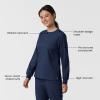 Wink Boundless Scrubs for Women, Classic Long Sleeve Scrub Tee – Navy, S