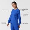 Wink Boundless Scrubs for Women, Classic Long Sleeve Scrub Tee – Royal, M