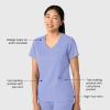 Wink Boundless Women’s 2-Pocket V-Neck Scrub Top – Ceil Blue, XS
