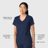 Wink Boundless Women’s 2-Pocket V-Neck Scrub Top – Navy, 2X