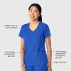 Wink Boundless Women’s 2-Pocket V-Neck Scrub Top – Royal, L