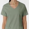 Wink Boundless Women’s 2-Pocket V-Neck Scrub Top – Sage, M