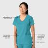 Wink Boundless Women’s 2-Pocket V-Neck Scrub Top – Teal, 5X