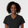 Wink NURTUR Scrubs for Women, V-Neck Scrub Top – Black, 5X