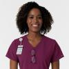 Wink NURTUR Scrubs for Women, V-Neck Scrub Top – Wine, L