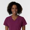 Wink NURTUR Scrubs for Women, V-Neck Scrub Top – Wine, L