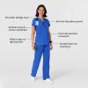 Wink Nova Women’s Flex-n-Reach Shoulder Panel V-Neck Scrub Top – Royal, L