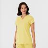Wink Nova Women’s Flex-n-Reach Shoulder Panel V-Neck Scrub Top – Sunshine Yellow, S