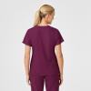 Wink Scrubs for Women, W123, Stylized V-Neck Tops with 5 Pockets Wine