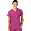 Wink W123 Women’s Flex-n-Reach V-Neck Scrub Top – Raspberry, XS