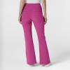 Wink Women’s Cargo Flare Scrub Pant – Raspberry, 1X Petite