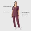Wink Womens Scrub Top(Wine Heather)