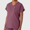 Wink Women’s Scrub Top(Wine Heather)
