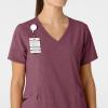 Wink Womens Scrub Top(Wine Heather)