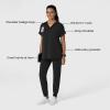 Wink Women’s Women’s Drop Shoulder Boxy Scrub Top(Black)