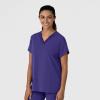 Wink Women’s Women’s Drop Shoulder Boxy Scrub Top(Grape)