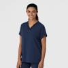 Wink Women’s Women’s Drop Shoulder Boxy Scrub Top(Navy)