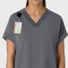 Wink Women’s Women’s Drop Shoulder Boxy Scrub Top(Pewter)