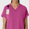 Wink Women’s Women’s Drop Shoulder Boxy Scrub Top(Raspberry)