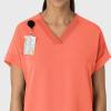 Wink Women’s Women’s Drop Shoulder Boxy Scrub Top(Sugar Coral)