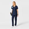 Wink Women’s Women’s Shaped V-Neck Top(Navy)