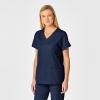 Wink Women’s Women’s Shaped V-Neck Top(Navy)