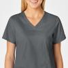 Wink Women’s Women’s Shaped V-Neck Top(Pewter)