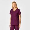 Wink Women’s Women’s Shaped V-Neck Top(Wine)