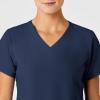 Wink Women’s Women’s Stylized V-Neck Scrub Top(Navy)