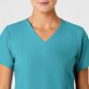 Wink Women’s Women’s Stylized V-Neck Scrub Top(Teal Blue)
