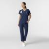 Wink Women’s Women’s V-Neck Tunic Scrub Top(Navy)