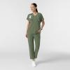 Wink Women’s Women’s V-Neck Tunic Scrub Top(Olive)