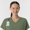 Wink Women’s Women’s V-Neck Tunic Scrub Top(Olive)