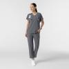 Wink Women’s Women’s V-Neck Tunic Scrub Top(Pewter)