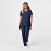 WonderWink Mens Y-Neck Wrap Top(Navy)
