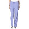 WonderWink W123 Women’s Basic V-Neck Top & Drawstring Pant Scrub Set + Badge Reel(Ceil Blue)