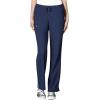 WonderWink W123 Women’s Basic V-Neck Top & Drawstring Pant Scrub Set + Badge Reel(Navy)